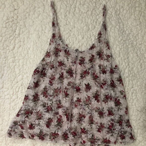 Lacey floral tank top - Picture 2 of 2